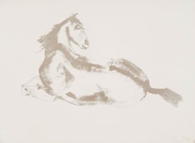 Dame Elisabeth Jean Frink; Lying Down Horse (Wiseman 57)