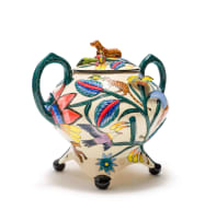 Ardmore Ceramic Studio; Tureen with double handles and floral and animal motifs