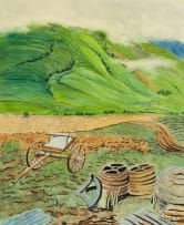 Edith King; Agricultural Landscape with Cart