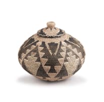 Reuben Ndwandwe; Zulu basket with lid, early 21st century