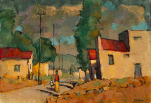 Anthony Strickland; Street Scene with Figures