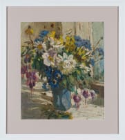 Dorothea Sharp; Flowers in a Vase by a Window