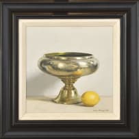 Diane McLean; Brass Fruit Bowl and Lemon