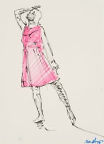 Nelson Makamo; Figure in Pink Dress