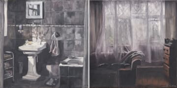 Nellien Brewer; Lockdown Interiors, diptych