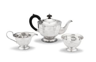 George V silver tea service, Viners Ltd, Sheffield, 1931