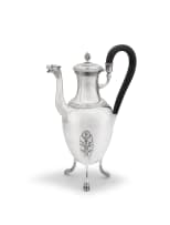 French empire silver coffee pot, Paris, 1798-1809 period, maker untraced