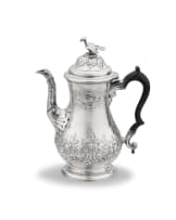 George II silver coffee pot, Milne & Campbell, Glasgow, possibly 1784