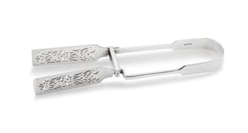 Pair of Victorian silver asparagus tongs, Chawner & Co, London, 1852