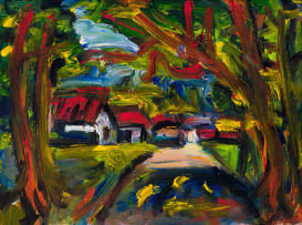 Gerhard Batha; Abstract Landscape with Houses