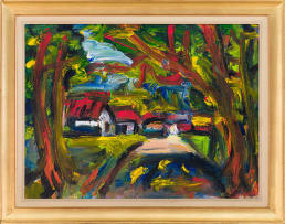 Gerhard Batha; Abstract Landscape with Houses