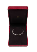 18k white gold diamond necklace, Cartier