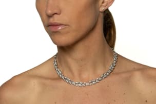 18k white gold diamond necklace, Cartier