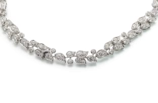 18k white gold diamond necklace, Cartier