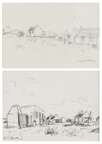 David Botha; Houses in a Landscape, two