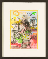 Willie Bester; Chained Figure in an Abstract Landscape