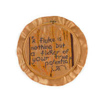 Frances Goodman; A Fluke is Nothing but a Flicker of Your True Potential, Toilet Embroideries series