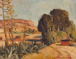 Terence McCaw; Landscape with Aloes and Hut