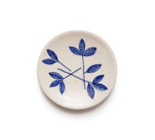 Ruan Hoffmann; Plate with blue leaf motif