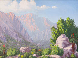 Vera Volschenk; Mountain Landscape with Aloes