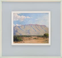 Vera Volschenk; Arid Landscape with Mountain in the Distance