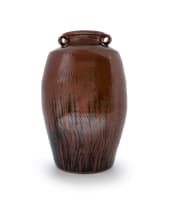 Digby Hoets; Large brown vessel with three handles