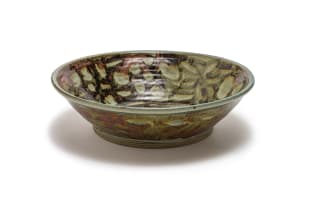 Esias Bosch; Bowl with green and brown patterning