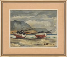 David Botha; Fishing Boats On The Beach