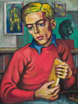 Johannes Meintjes; Seun met Boek (Boy with Book - Portrait of Pieter Marincowitz)