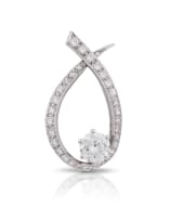 17k white gold diamond pendant