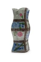 Hylton Nel; Vase with climbing roses and lattice motif