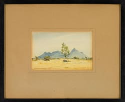 Erich Mayer; Landscape with Trees and Mountains