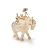 Ardmore Ceramic Studio; Elephant Riders and Parasol