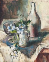 Irmin Henkel; Still Life with Philadelphus and Vessels