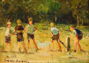 Adriaan Boshoff; Children Playing Cricket