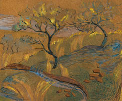 Edith King; Trees along a Riverbank