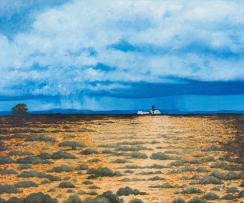 Michael Costello; Arid Landscape with House in the Distance