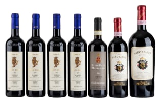 Italian Collection; Collemattoni, Marchesi Frescobaldi, Marziano Abbona; 2007, 2014; 7 (1 x 7); 750ml, 1500ml