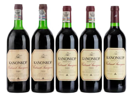 Kanonkop Wine Estate; Cabernet Sauvignon; 1984, 1989, 1990; 5 (1 x 5); 750ml