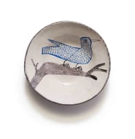 Hylton Nel; Bowl with a blue bird on a branch