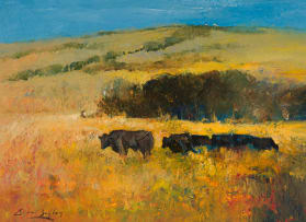 Errol Boyley; Landscape With Cattle