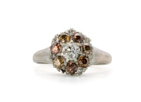 Cognac diamond ring