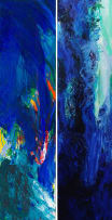 Jenny Stadler; Blue Hawaii I and II, diptych