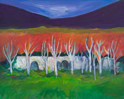 Olivia Scholnick; Trees in a Landscape