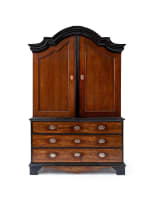 A Cape stinkwood, beefwood and ebony armoire, late 18th century