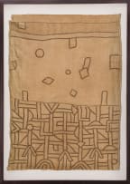 Unrecorded artist, Kuba Peoples; Raffia cloth panel, framed