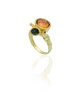 18k yellow gold citrine and tourmaline ring, Eric Loubser