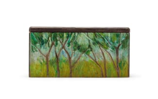 Alice Goldin; Ornamental Artist Box with Landscape of Trees