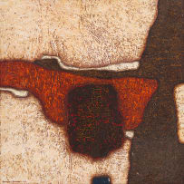 Kenneth Bakker; Red and Brown Abstract Forms