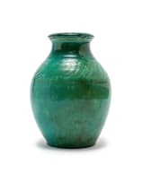 Linn Ware/Ceramic Studio; Bulbous vase with relief patterns